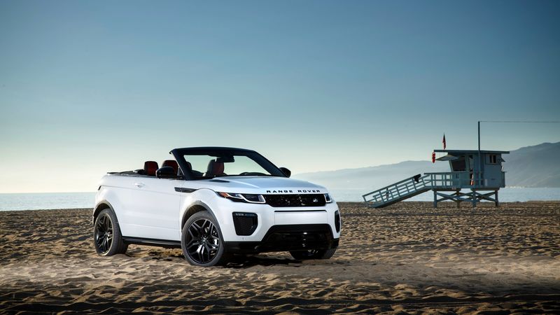 land rover, range rover, evoque, side view, 4k