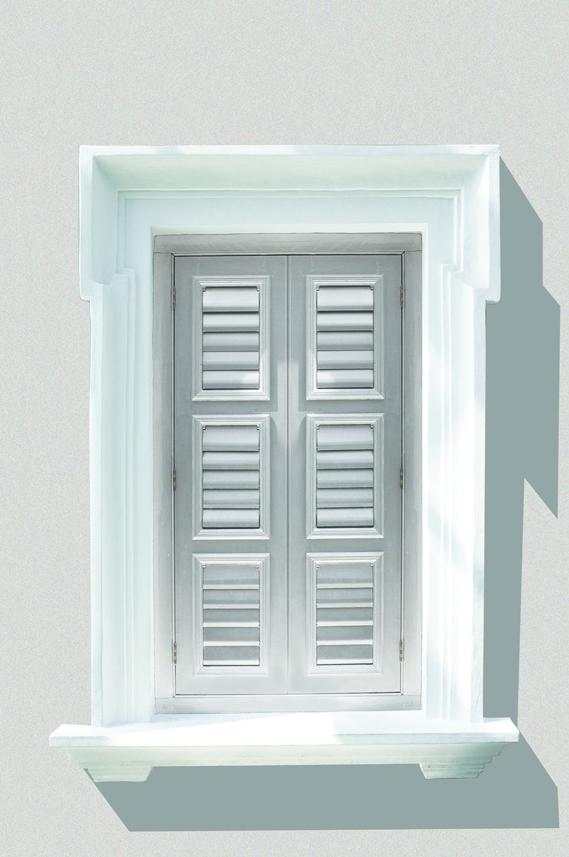 window shutter white and building hd, 4k