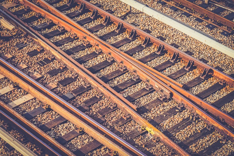 track railroad track railroad and railway 4k