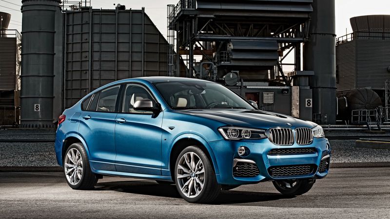 bmw, x4, m40i, blue, side view, 4k