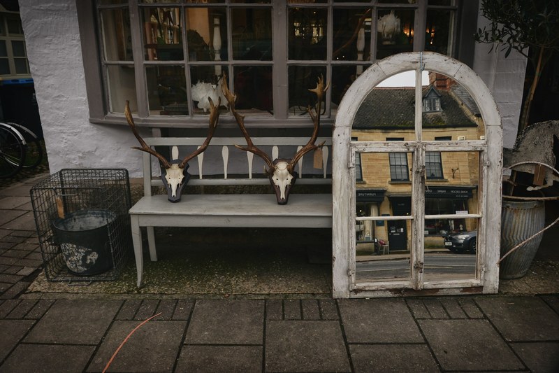 display of goods at a vintage shop england uk 4k