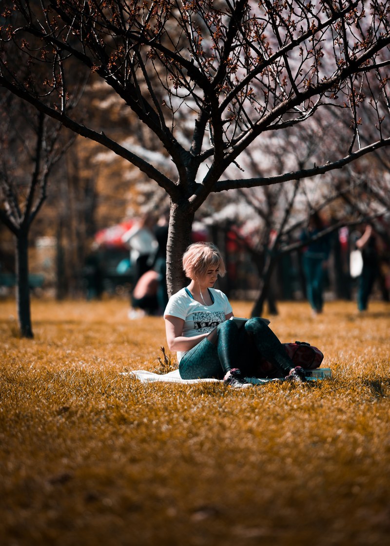 woman female park and tree hd, 4k