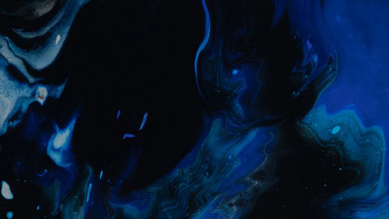 stains, paint, abstraction, spots, blue, 4k