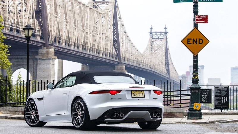 jaguar, f-type r, awd, us-spec, white, 4k