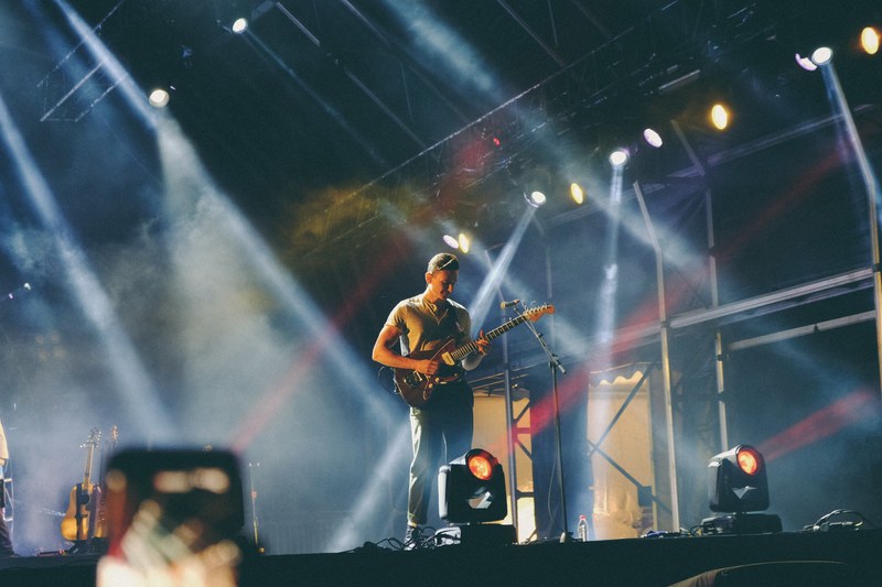 music band musician and guitar 4k