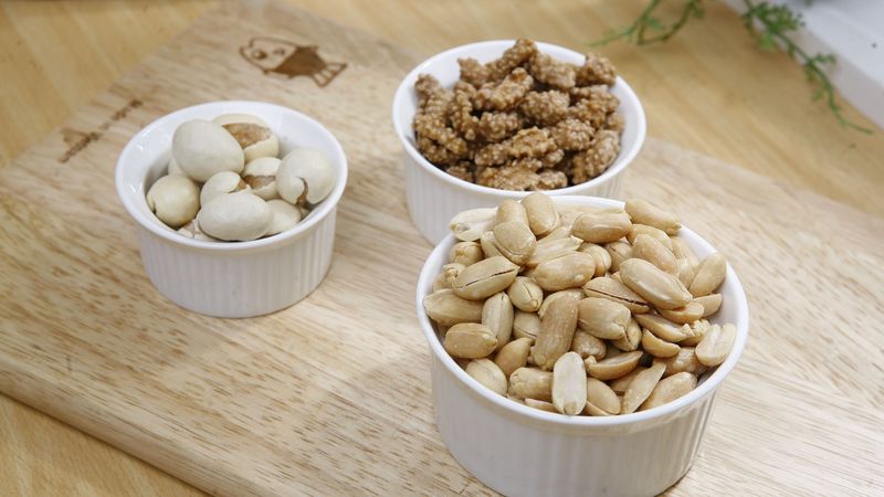 peanuts, nuts, bowls, 4k