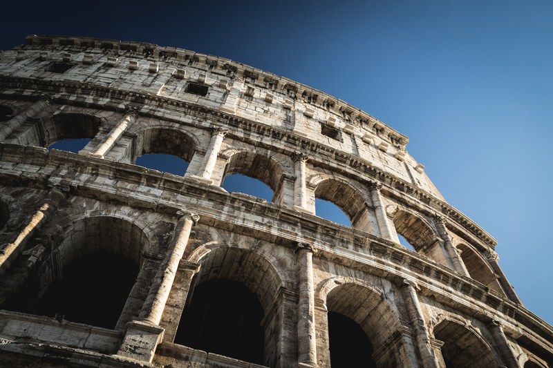 rome arch stone and building 4k