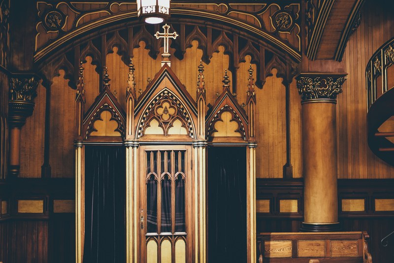confession confessional building and wooden 4k