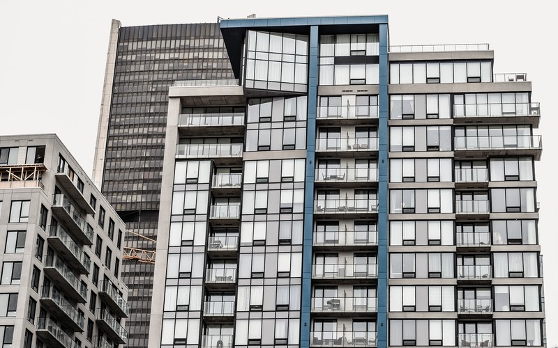 apartment exterior facade and building 4k