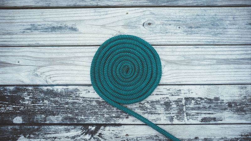 deck, rope, spiral, 4k
