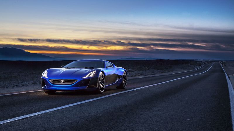rimac, electric car, concept, 4k