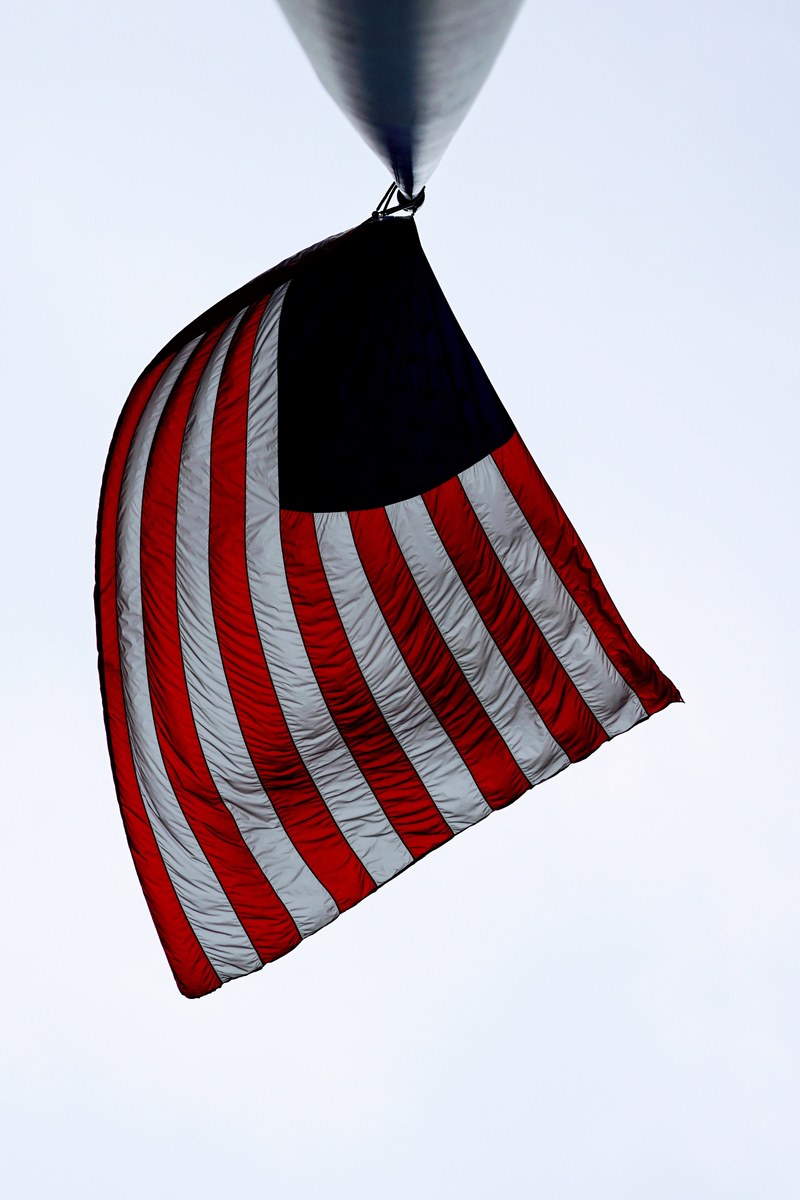 flag united states america and pole hd, 4k