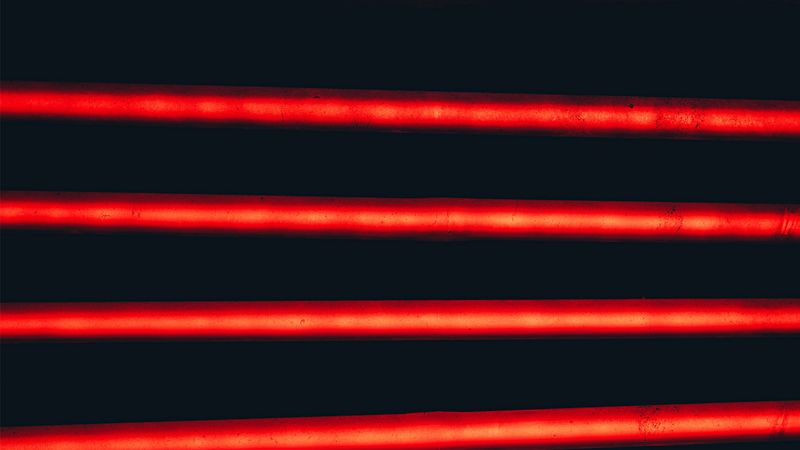 stripes, neon, black, red, 4k