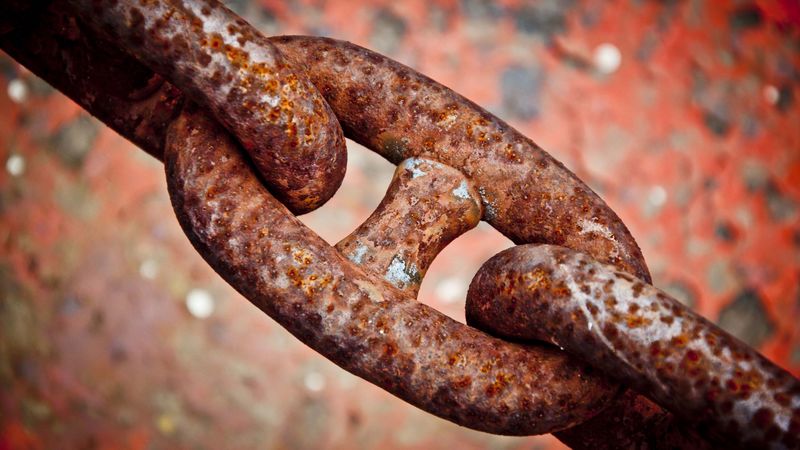 chain, fixture, rust, 4k