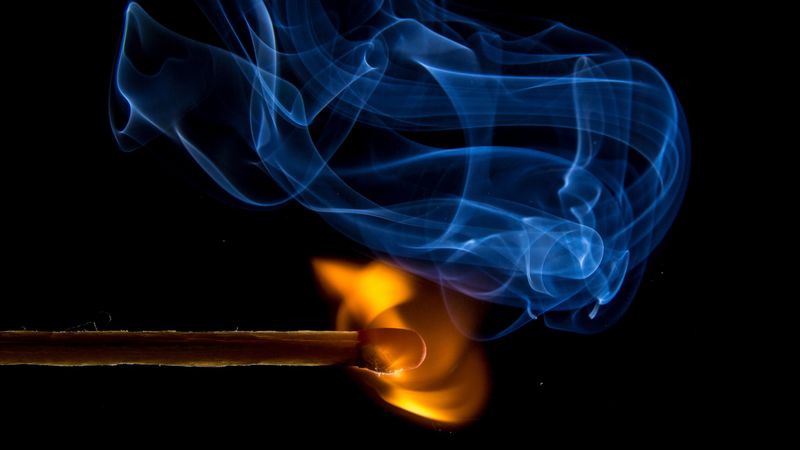 match, fire, abstract, dark, 4k