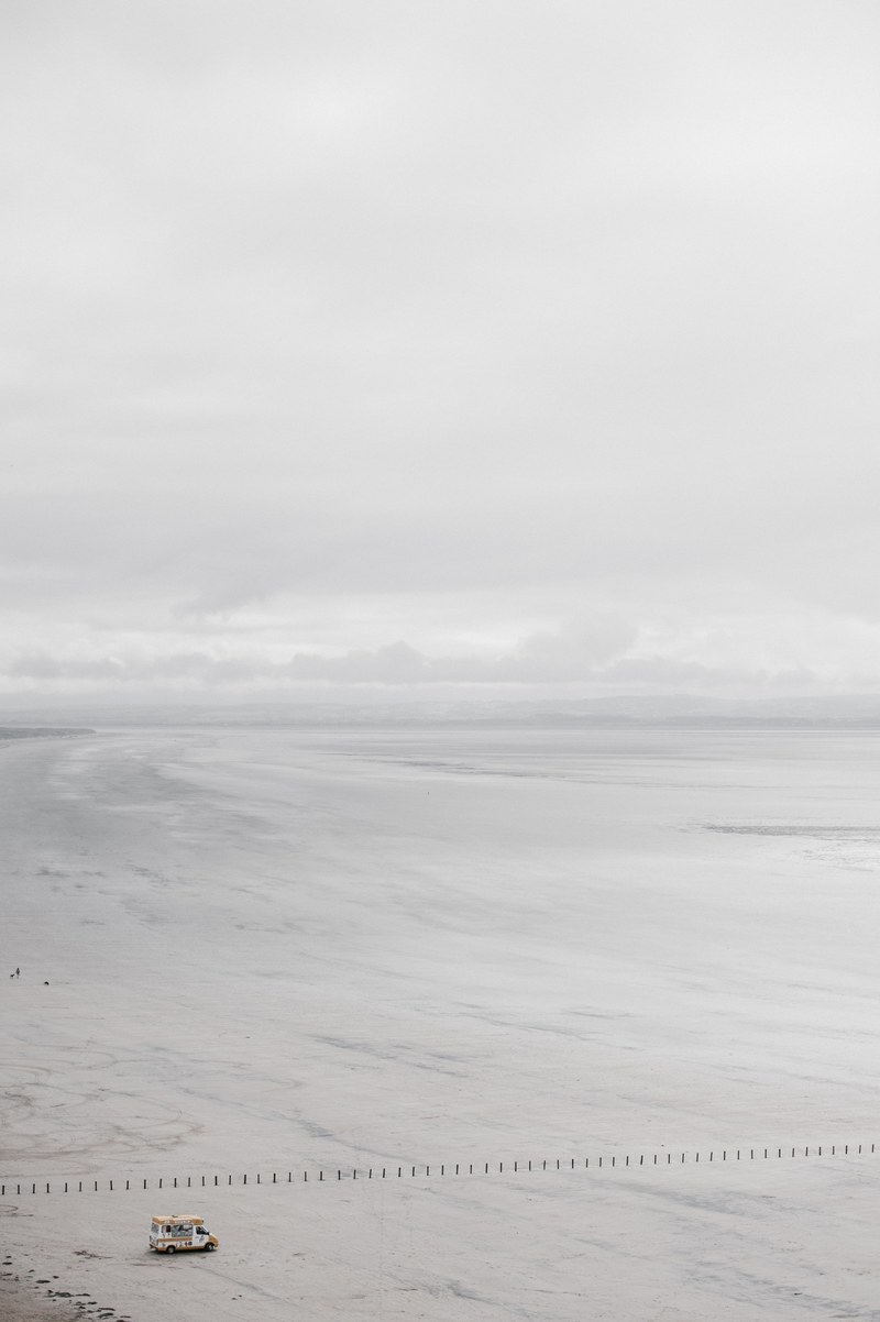 ice cream van on the beach 4k