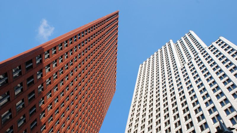 skyscrapers, buildings, sky, 4k