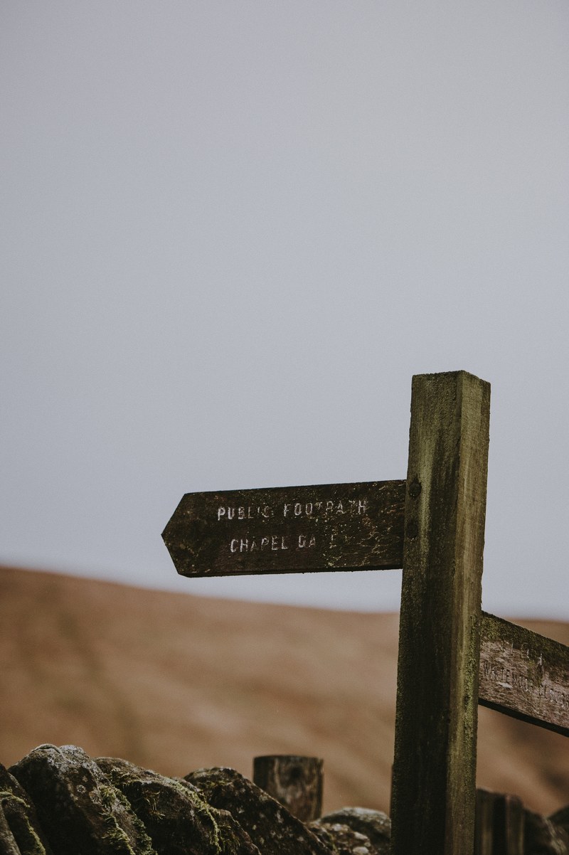 public footpath sign 4k