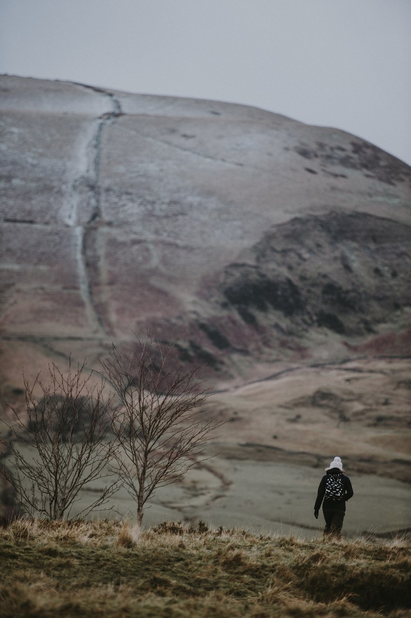 woman walking in countryside 4k