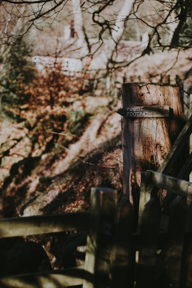 public footpath signpost 4k