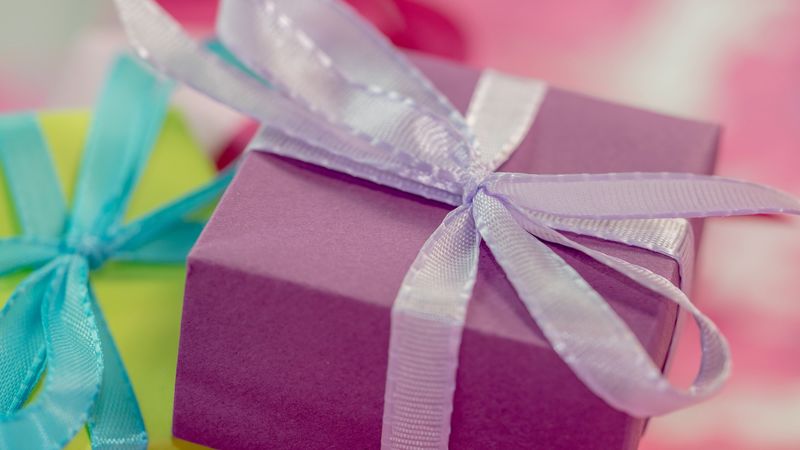 gift, wrap, ribbon, bright, 4k