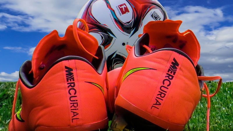 cleats, football, ball, 4k