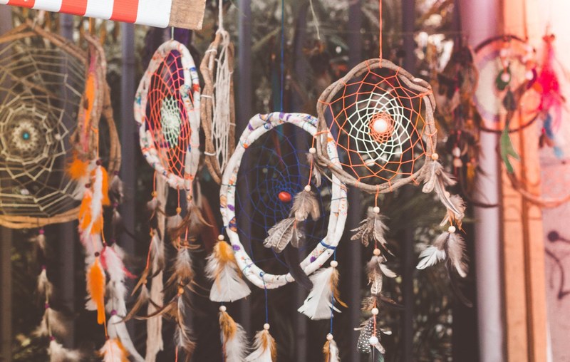 dreamcatcher bead tribal and thread 4k