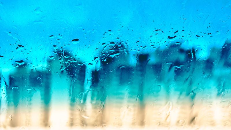 glass, surface, drops, texture, 4k