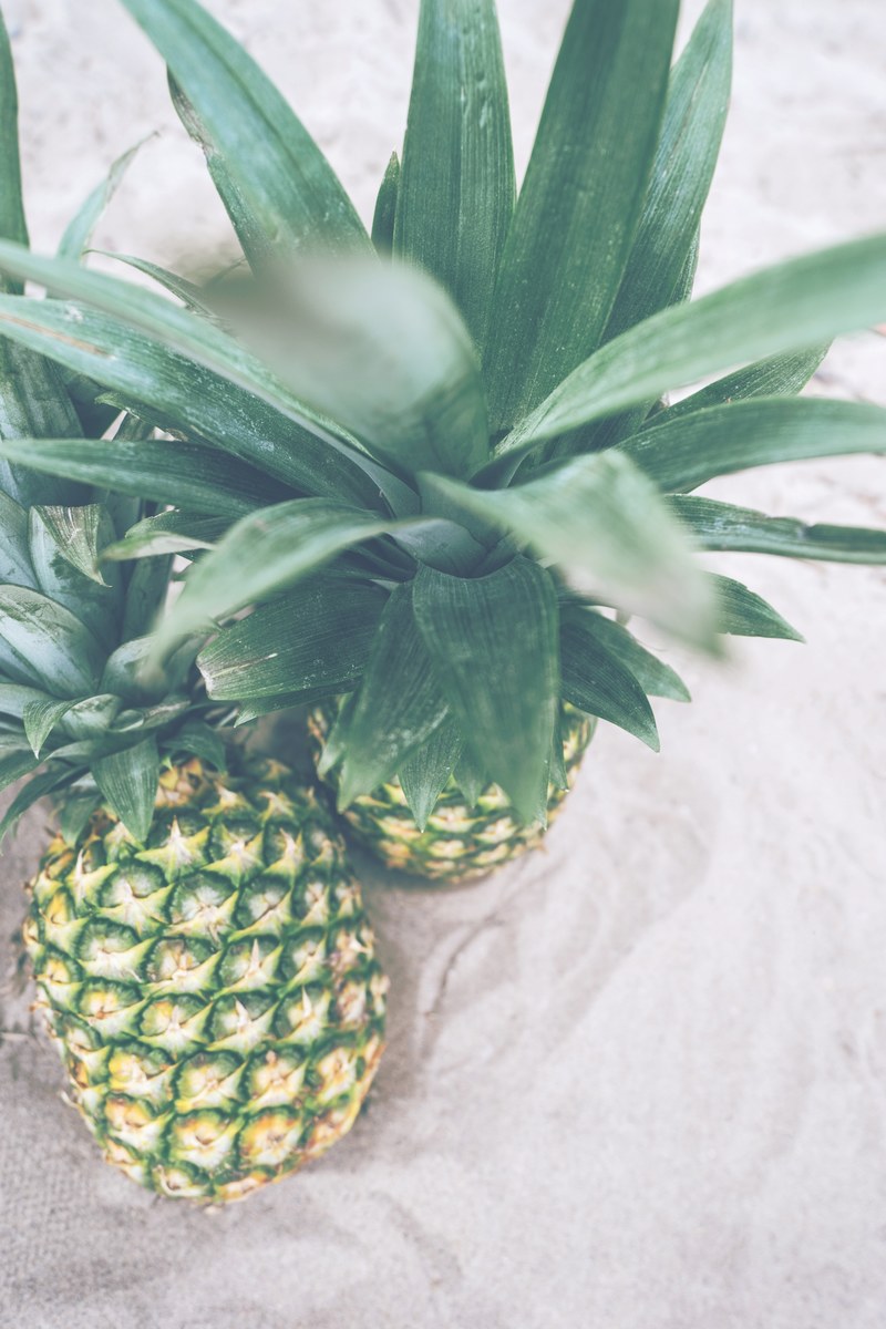 two pineapples next to each other, _two pineapples 4k
