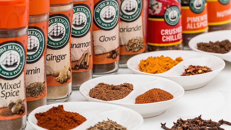 spices, flavorings, spice, cinnamon, cumin, cloves, coriander, chili, paprika, turmeric, 4k