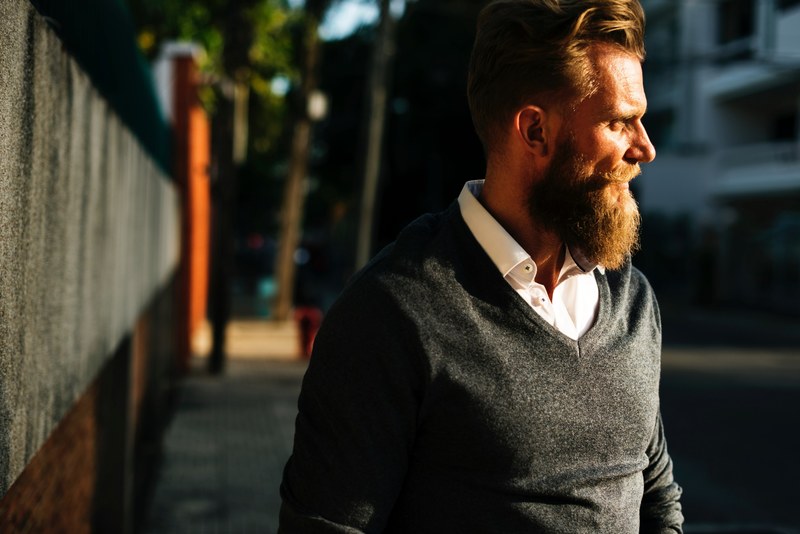 man male beard and urban 4k
