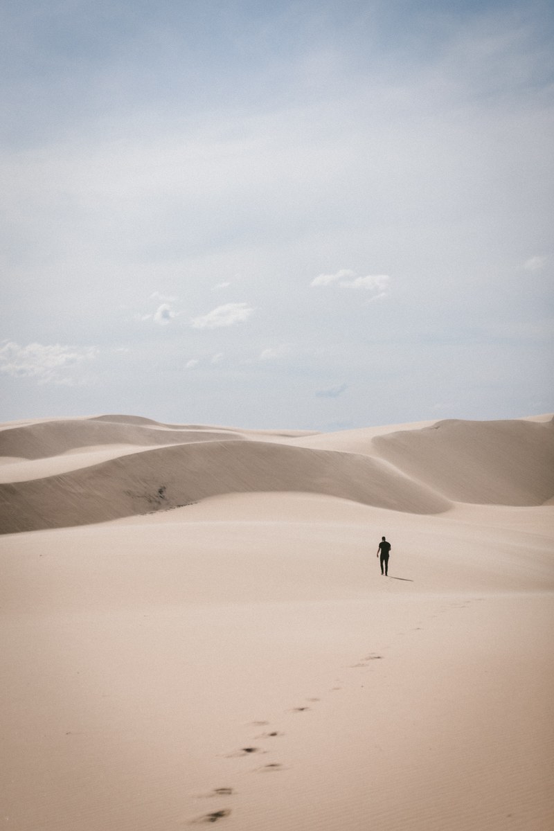 dune sand dune sand and footprint hd, 4k