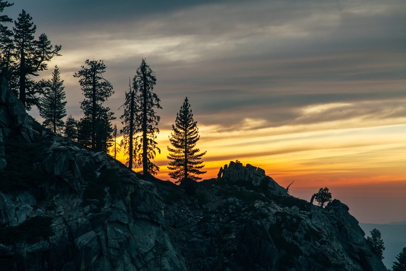 sunset on crocker point from dewey point 4k
