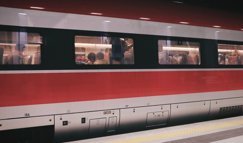 train station window and travel 4k