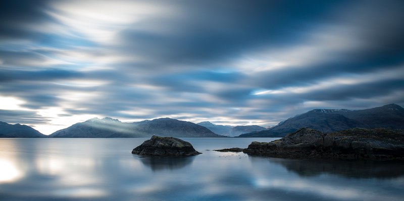 hill cloud water and lake 4k
