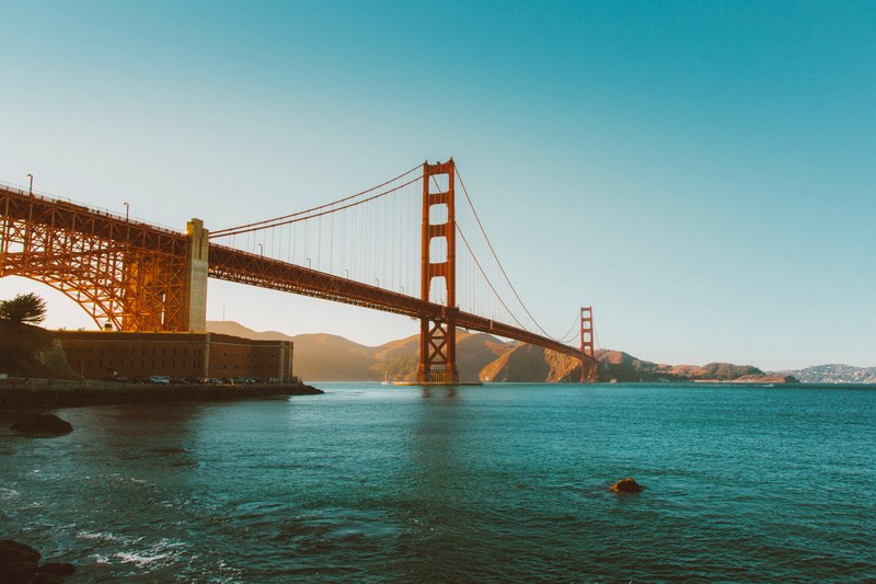 bridge golden gate bridge bay and san francisco 4k