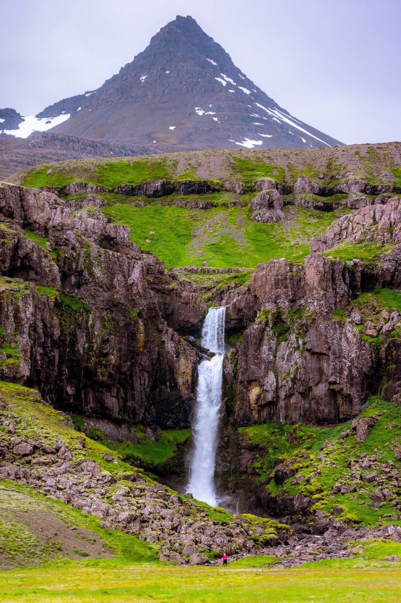 mountain waterfall cliff and rock hd, 4k
