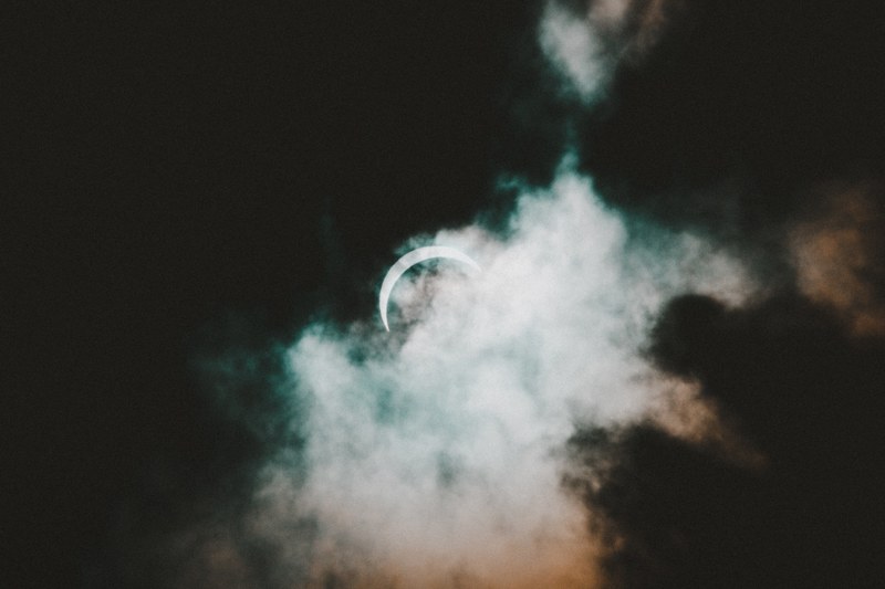 solar eclipse eclipse clouds and sky 4k