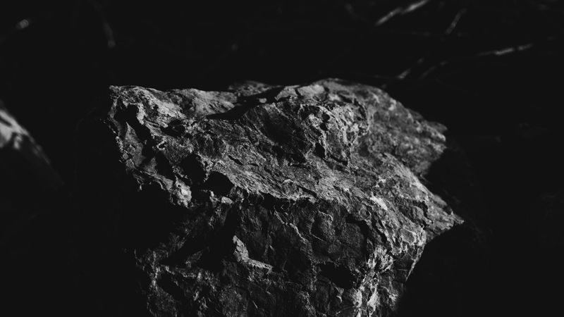 stone, block, bw, 4k