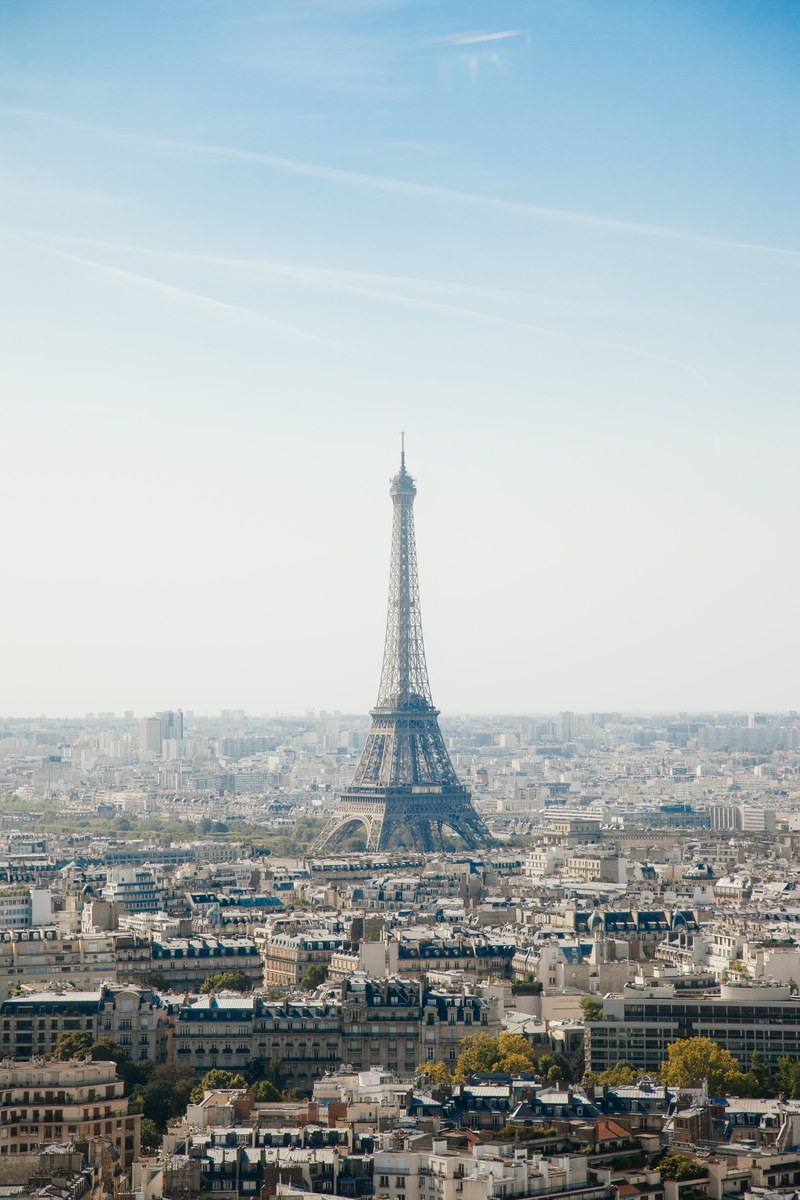 the eiffel tower monument with the paris cityscape in the background, _eiffel tower and cityscape 4k