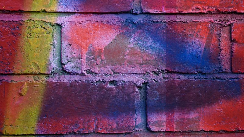 brick wall, multicolored, texture, 4k