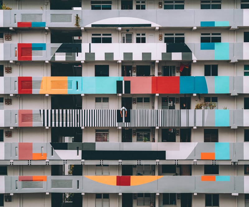 building circle circular and colour 4k