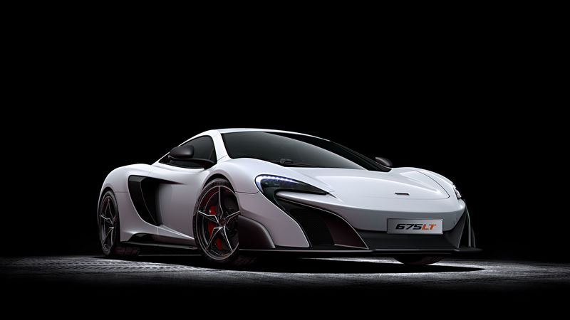 mclaren, 675lt, 2015, white, 4k