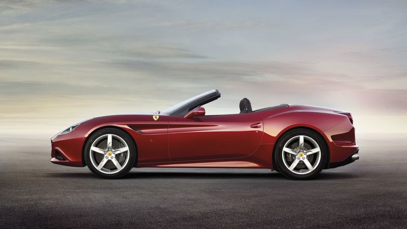 ferrari, california t, ferrari california t, red, side view, convertible, 4k