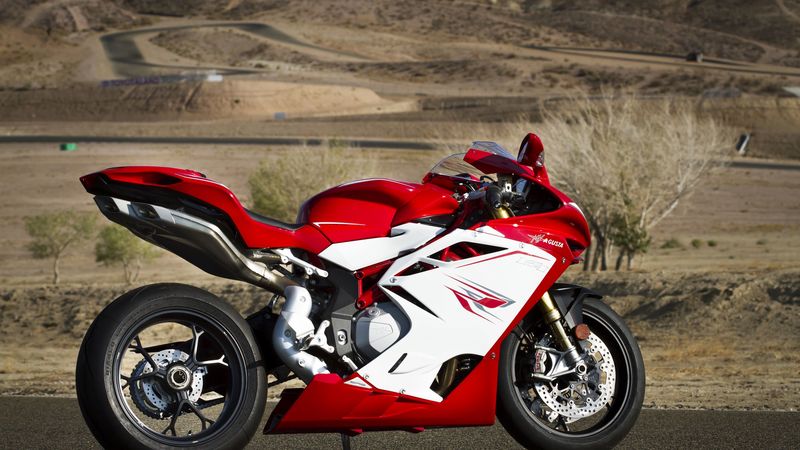 mv agusta, f4, motorcycle, side, red, 4k