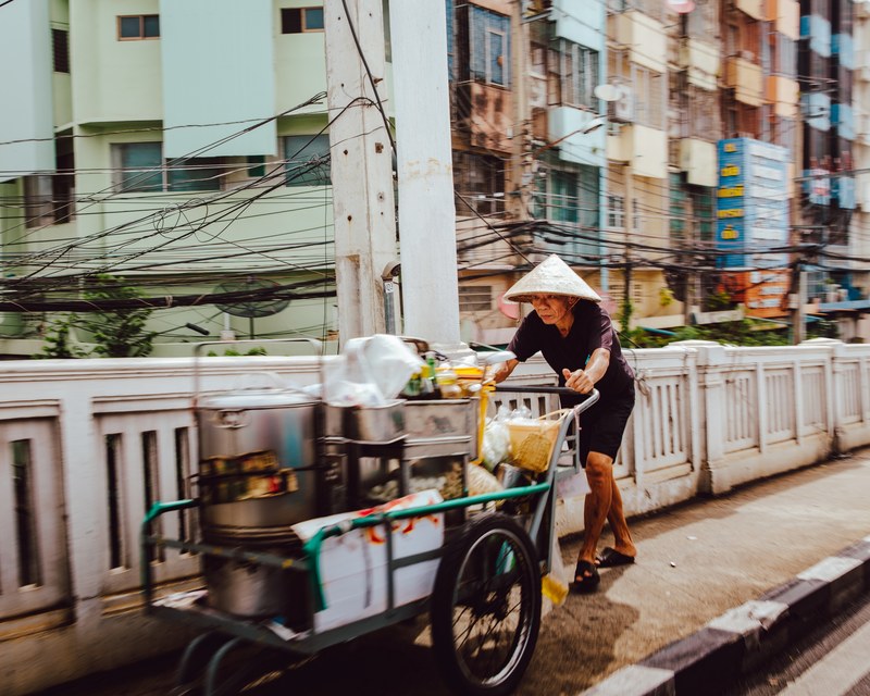 man male trolley and cart 4k