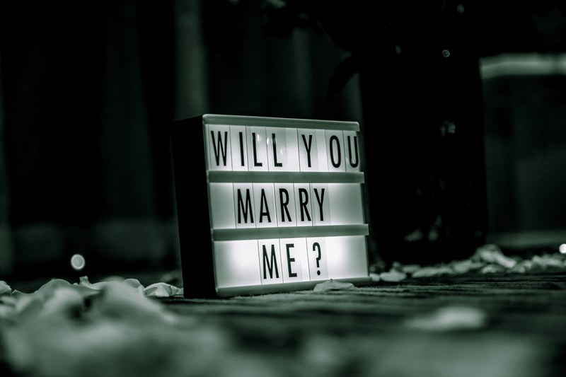sign light box proposal and engagement 4k