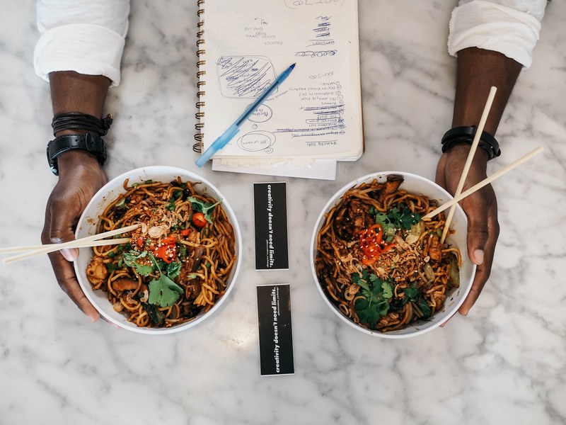 noodles asian food and bowl 4k