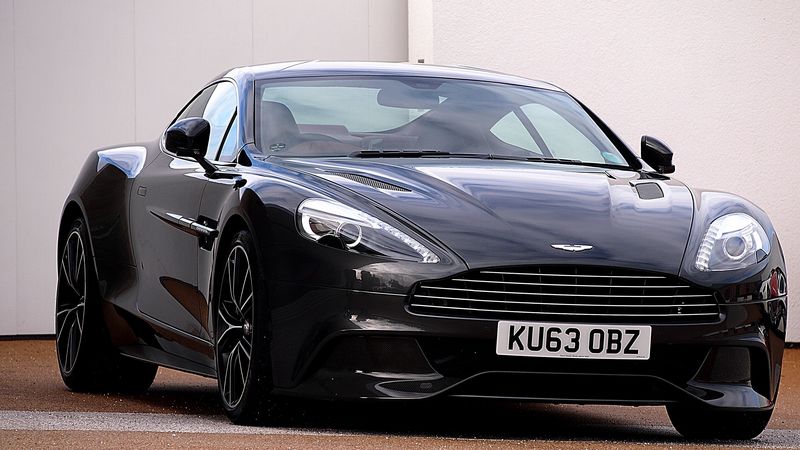 aston martin, tuning, black, front view, 4k
