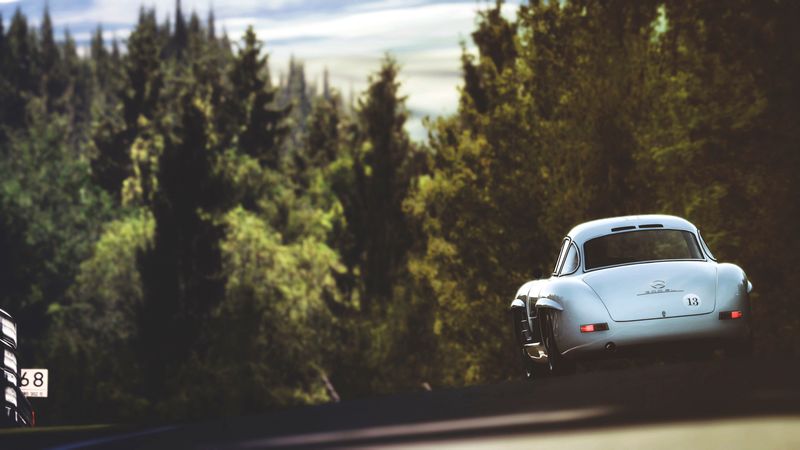 mercedes, rear view, silver, 4k
